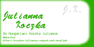 julianna koczka business card